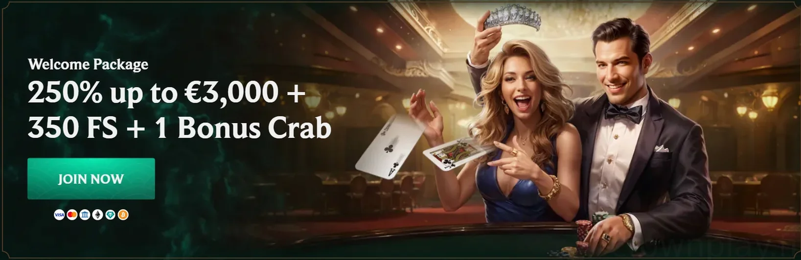 Crownplay Casino 250% 3 000 EUR + 350 FS